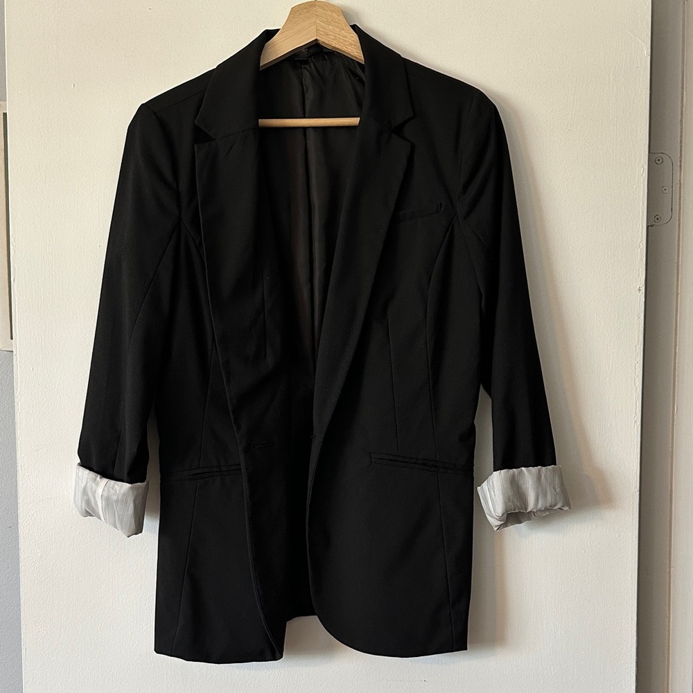 Massimo Black Blazer with White Accents